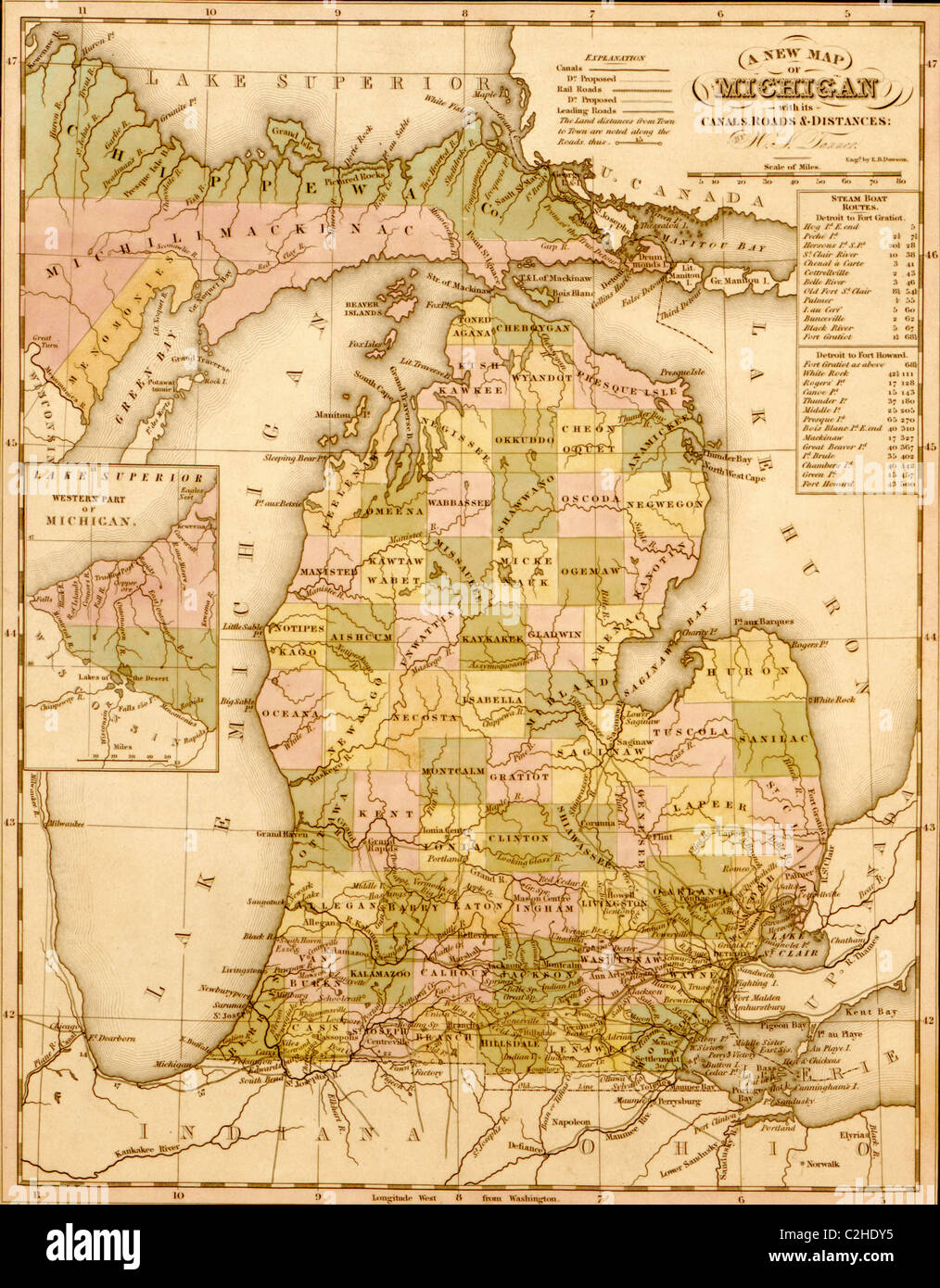 Michigan - 1844 Foto Stock