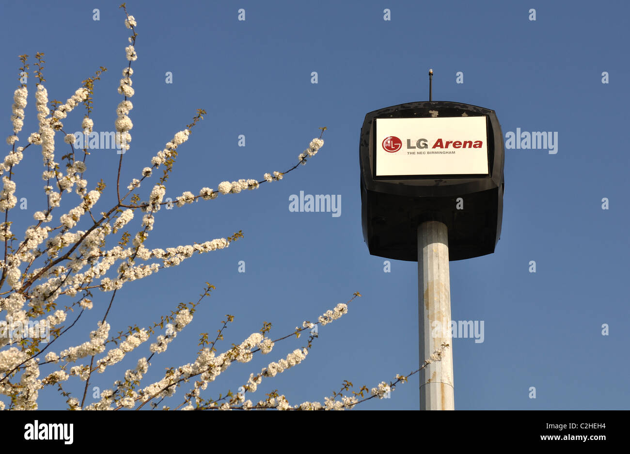 LG Arena segno, il National Exhibition Centre di Birmingham REGNO UNITO Foto Stock