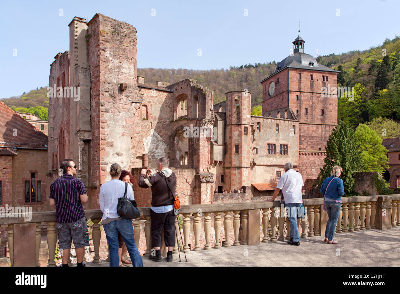Castello di Heidelberg, Baden-Wuerttemberg, Germania Foto Stock