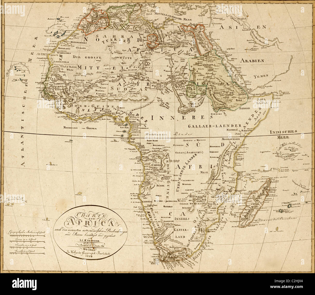 Africa - 1804 Foto Stock