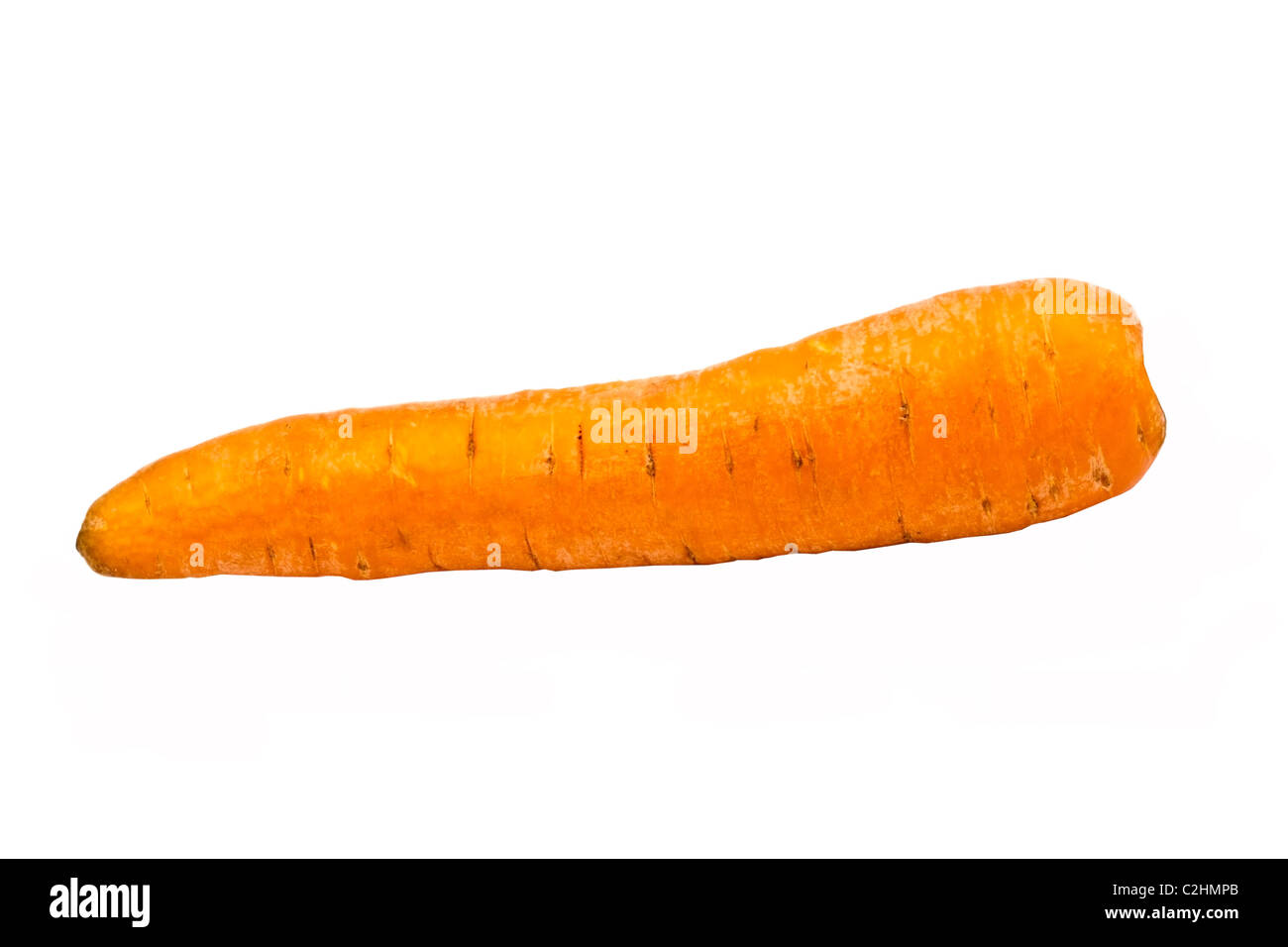 La carota closeup su sfondo bianco Foto Stock