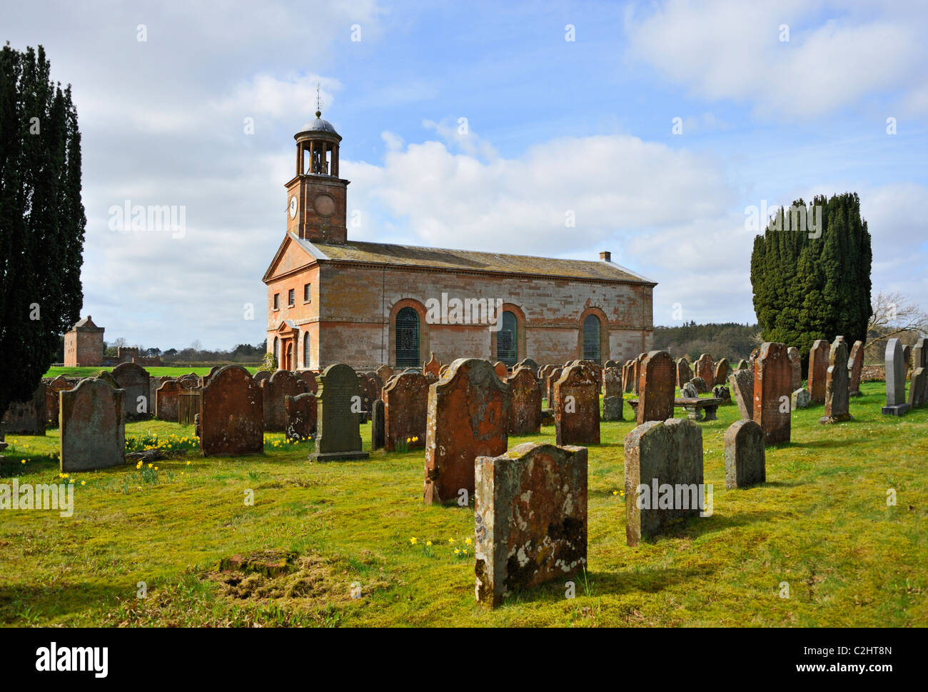 Chiesa di Sant'Andrea. Kirkandrews-su-Esk , Cumbria, England, Regno Unito, Europa. Foto Stock