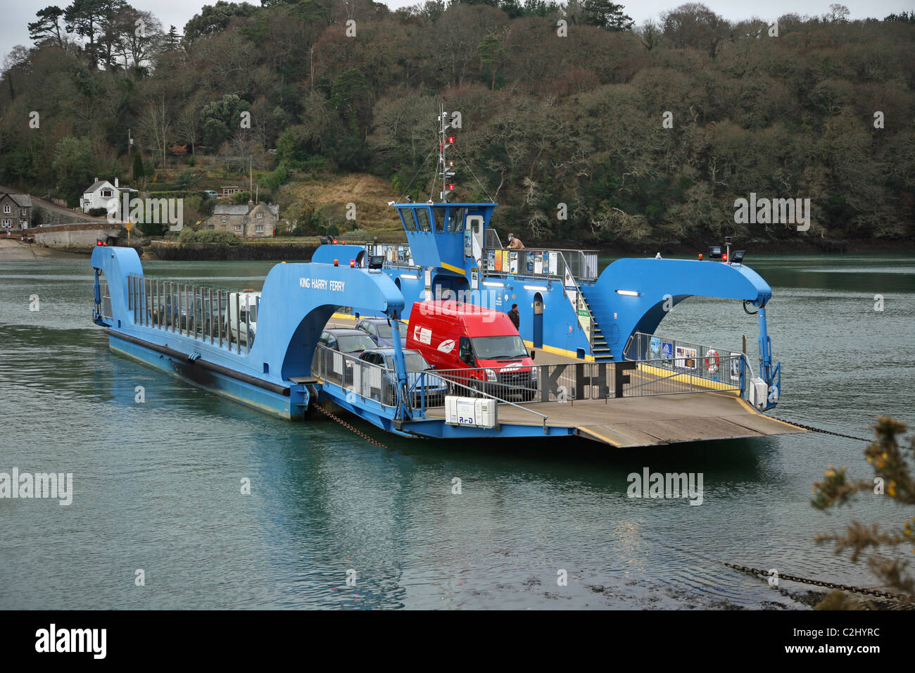 Re Harry traghetto collega St Mawes e la penisola di Roseland con Feock, Cornwall, Regno Unito Foto Stock