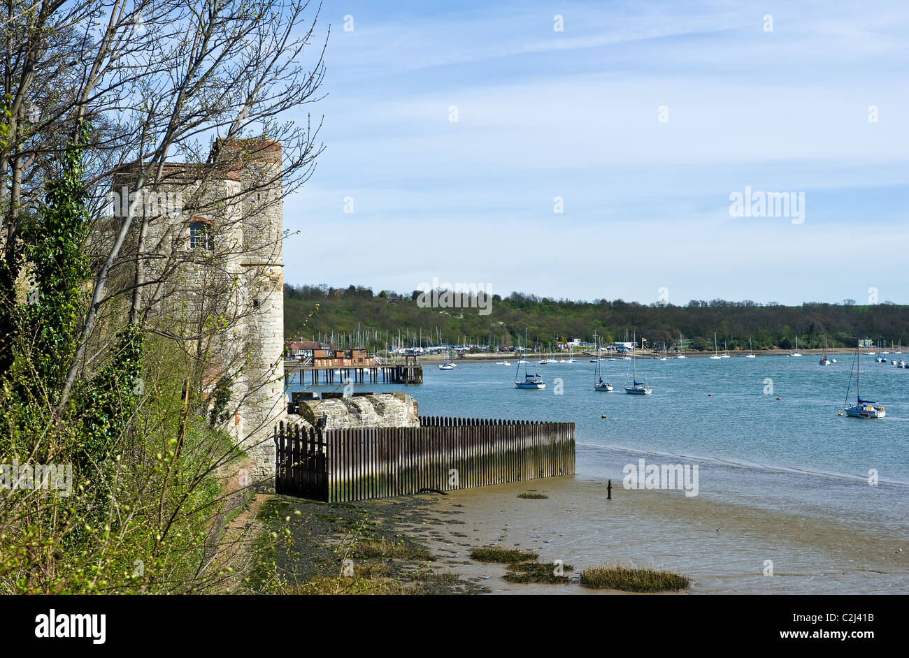 Il castello di Upnor sulle rive del fiume Medway. Fotografia di Gordon Scammell Foto Stock