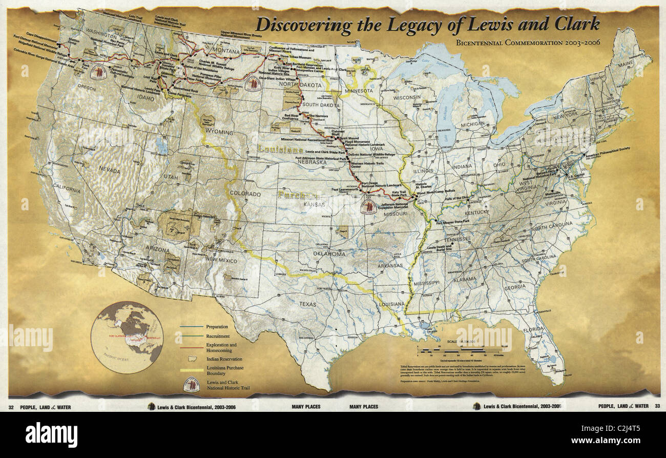 Scoprire l'eredità di Lewis e Clark : commemorazione del bicentenario 2003-2006 Foto Stock