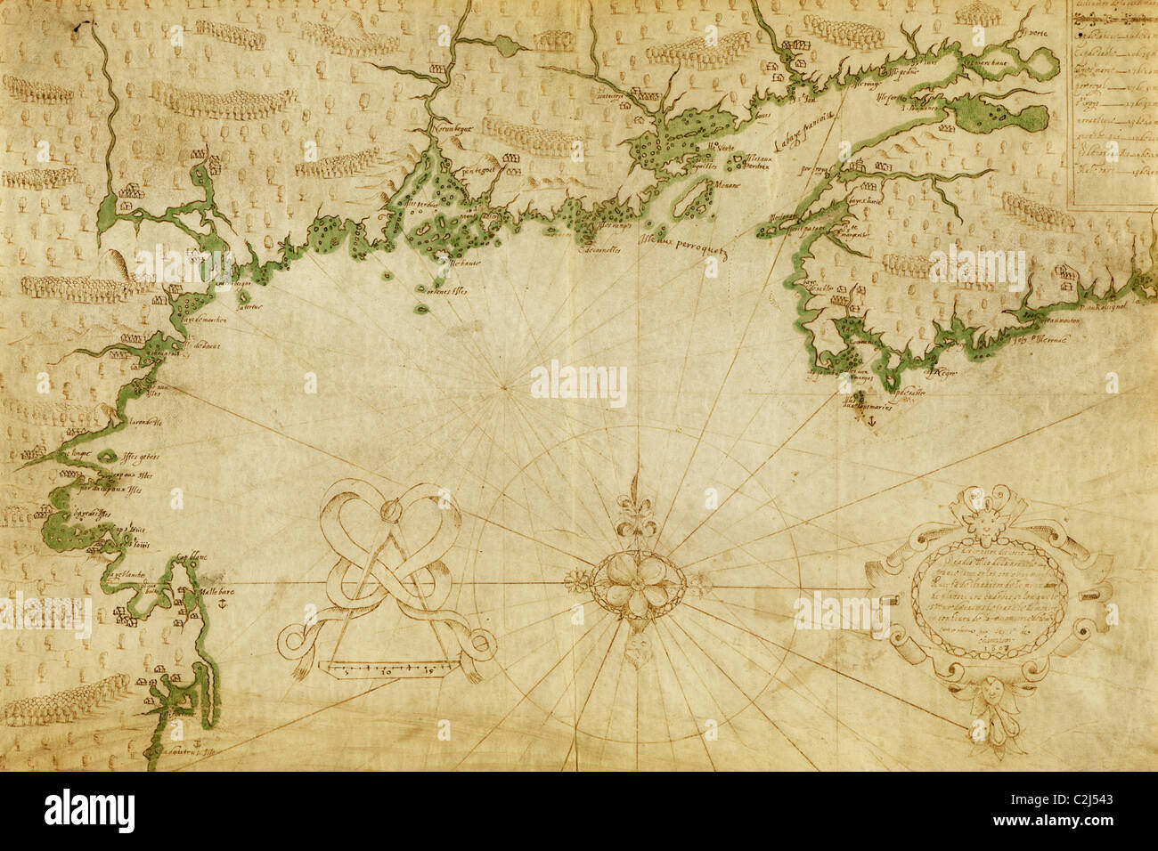 Nuova Francia da Champlain Foto Stock