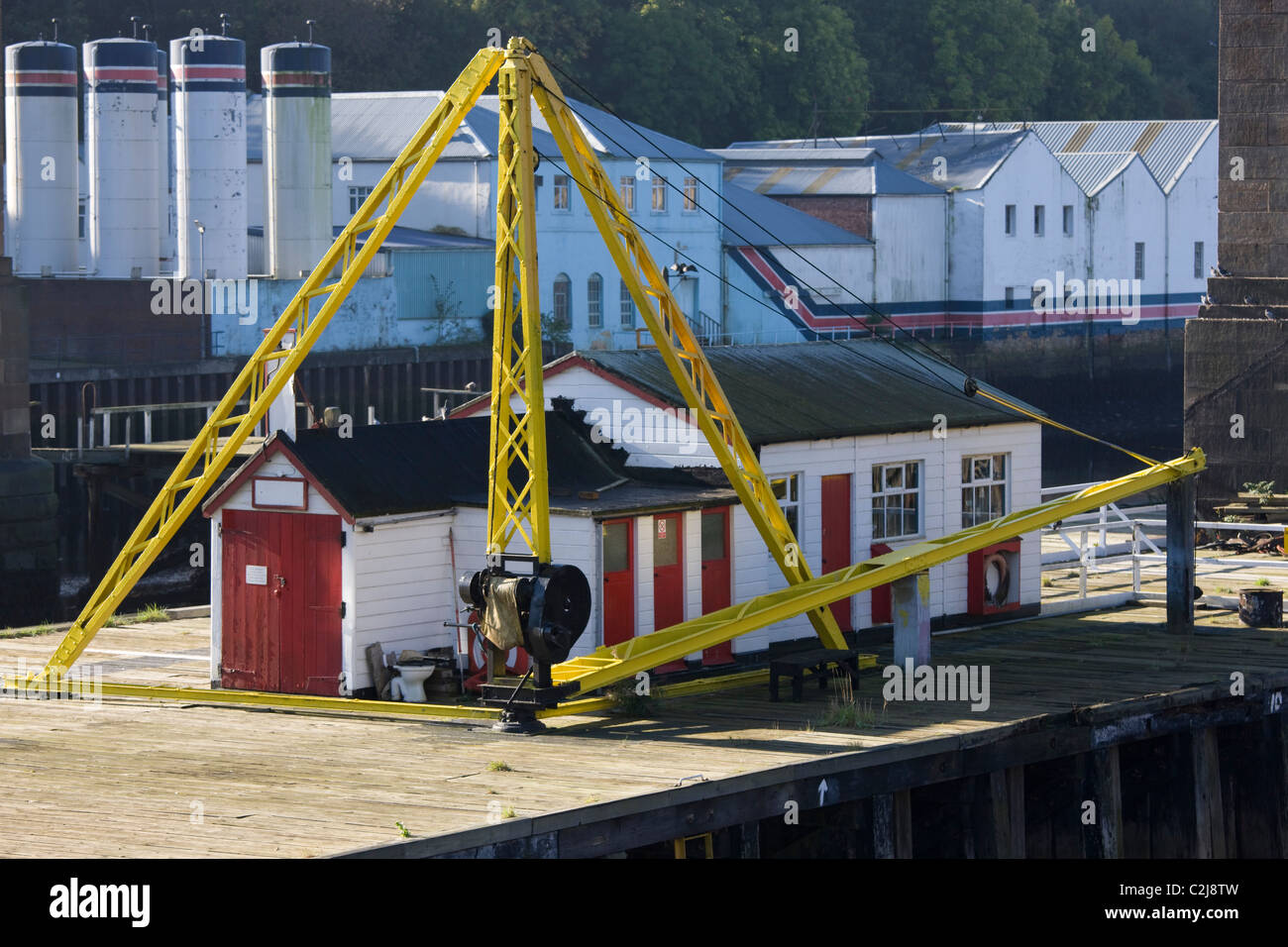 Newcastle Upon Tyne, Tyne and Wear, Inghilterra; Dock Foto Stock