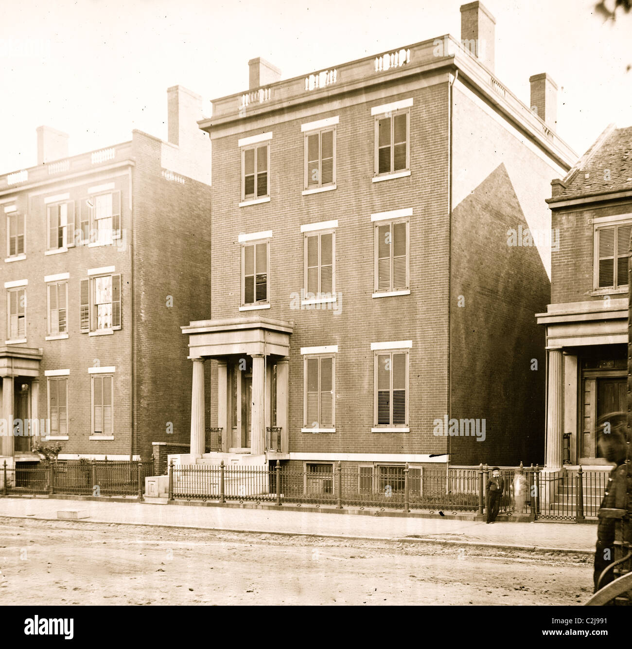 Richmond, Virginia Residenza del gen. Robert E. Lee (707 East Franklin Street) Foto Stock
