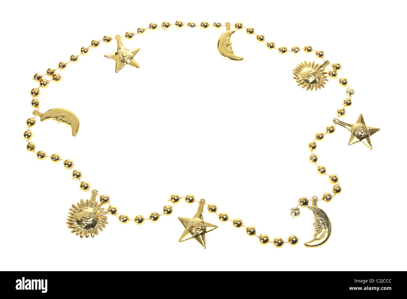 Oro Collana di perle Foto Stock