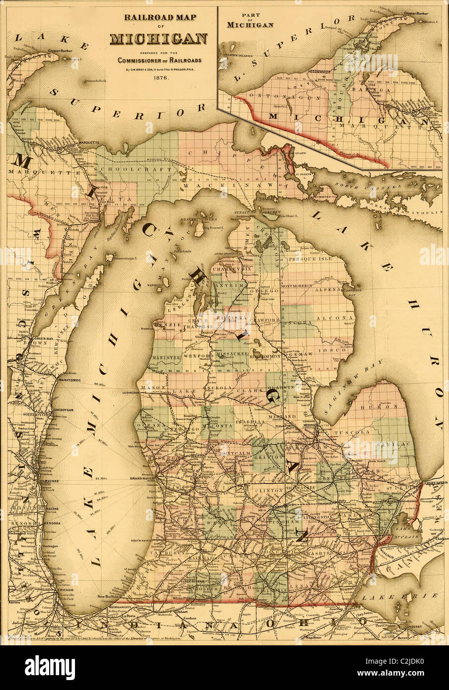 Michigan - 1876 Foto Stock