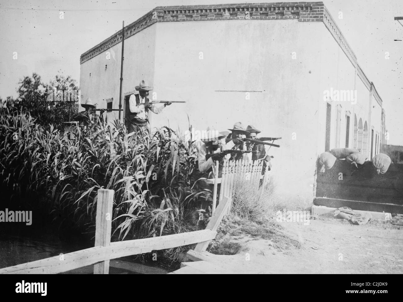 Battaglia di Juarez, Insurrectos il Fosso di Irrigazione Foto Stock
