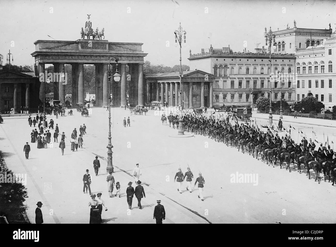 Pariser Platz e Brandenburger Thor (Paris Place e la Porta di Brandeburgo) Foto Stock