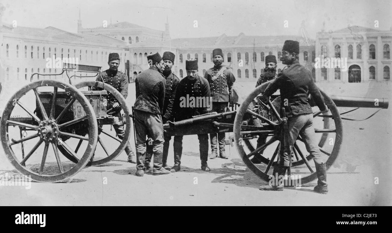 Artiglieria turca dell'Impero Ottomano WWI Foto Stock