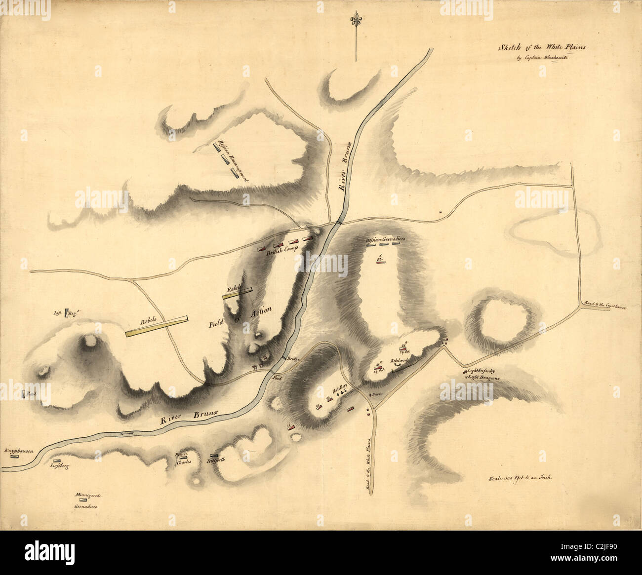 White Plains - 1776 Foto Stock