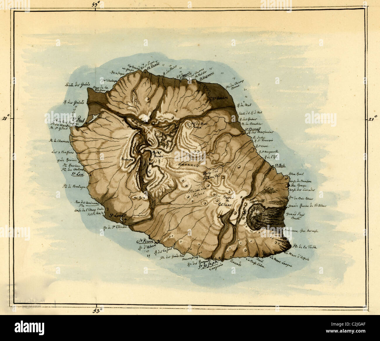 Mappa topografica della città e della contea di New York Foto Stock