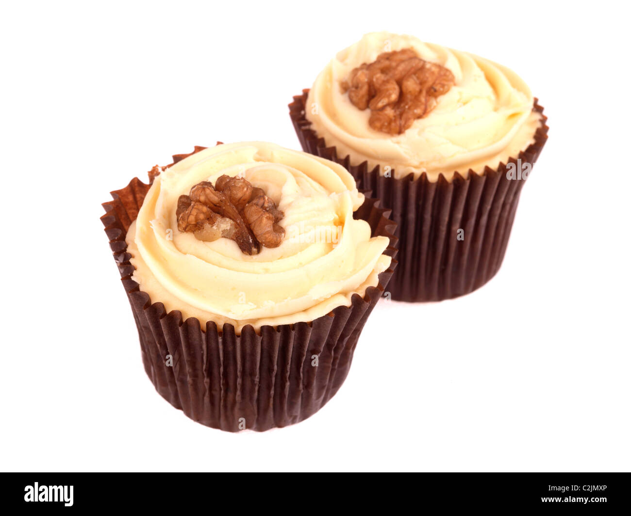 Acero e noce Cup cake Foto Stock