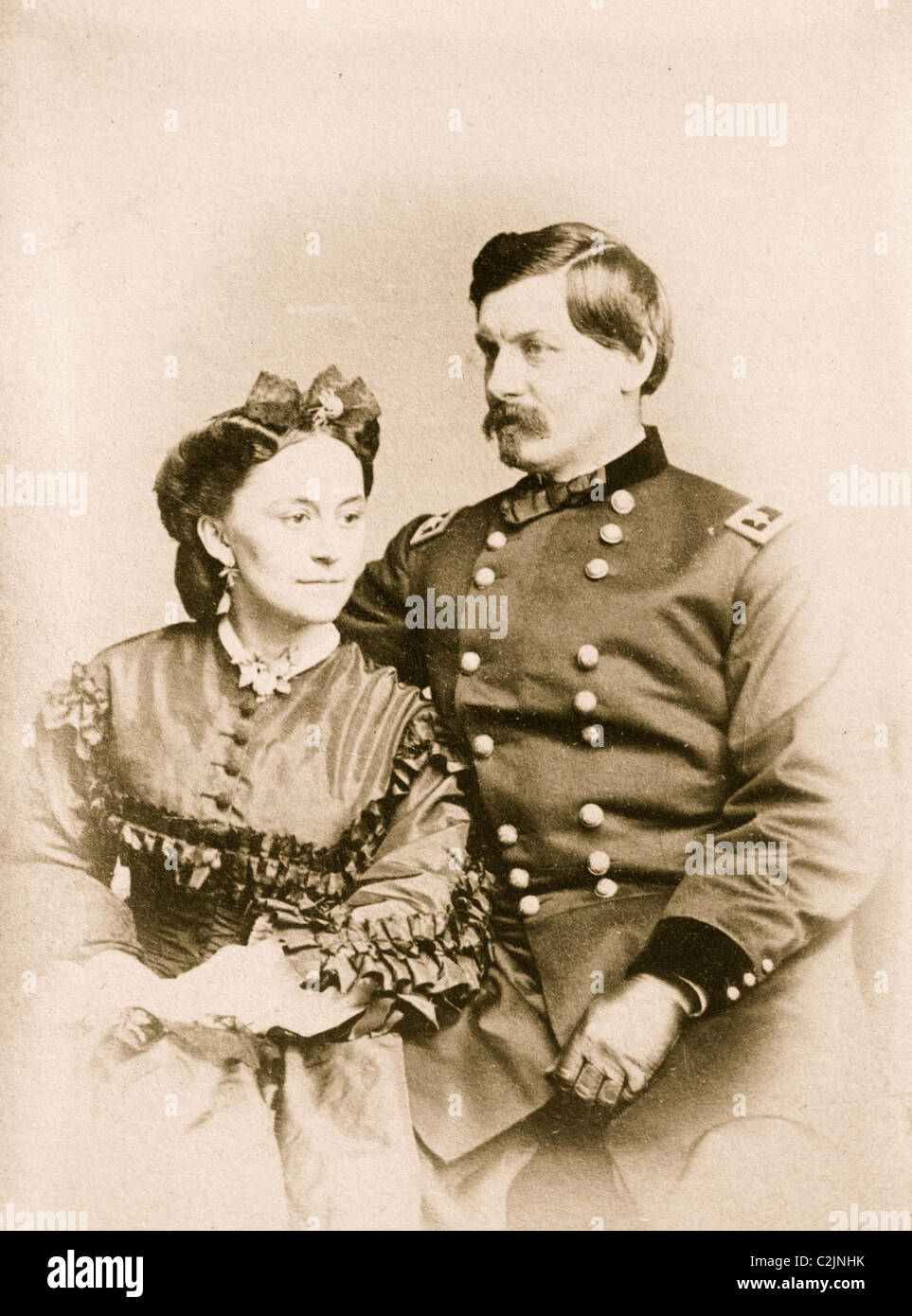 Gen. Geo. McClellan e moglie Foto Stock