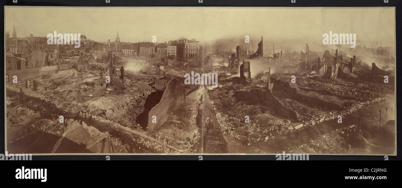 Boston, dopo l'incendio, 9 novembre & 10th, 1872 Foto Stock