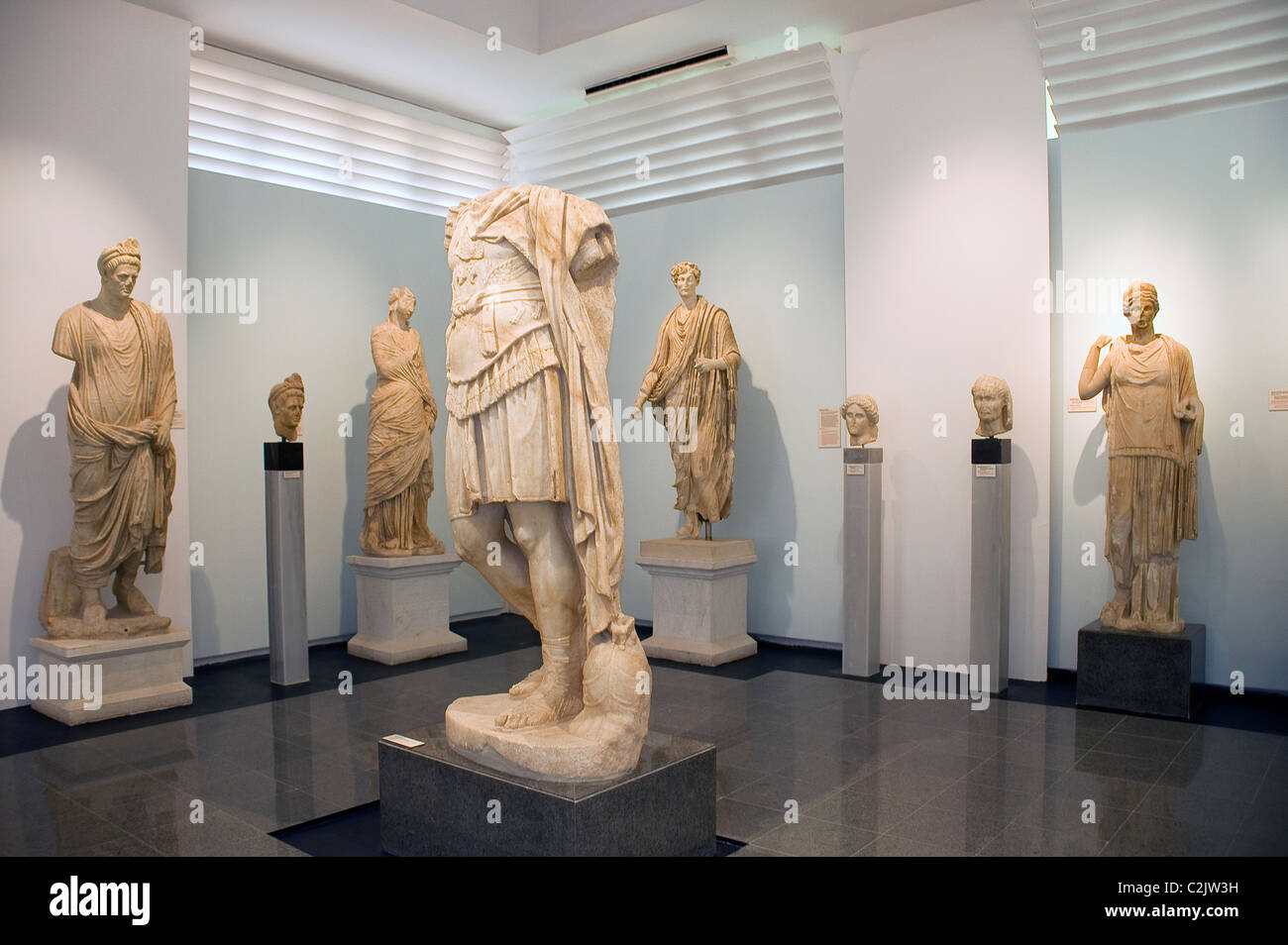 Statue in Aphrodisias museo, Aydın la Turchia. Foto Stock