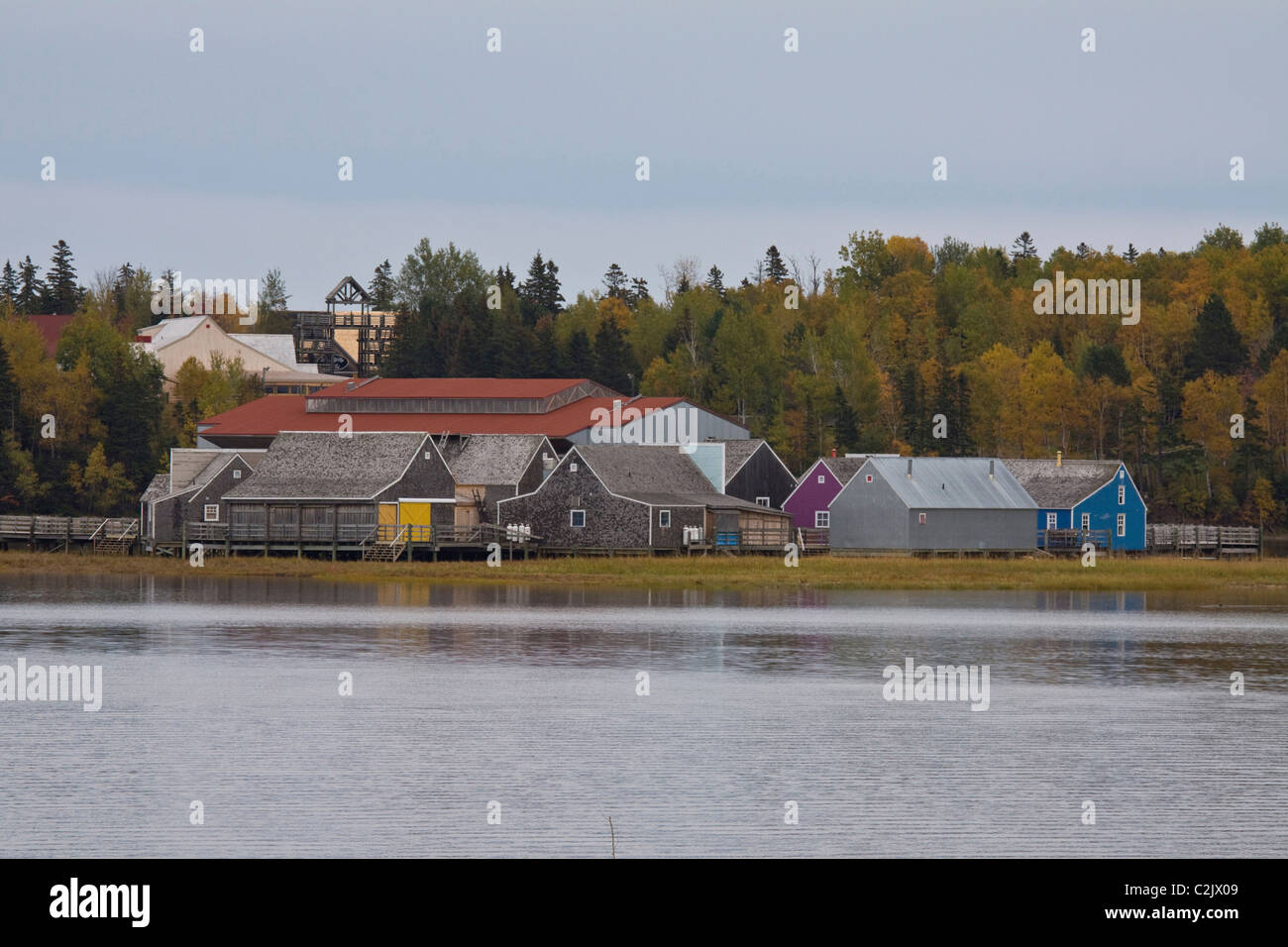 Ricreato Acadian Village a Bouctouche, New Brunswick, Canada Foto Stock