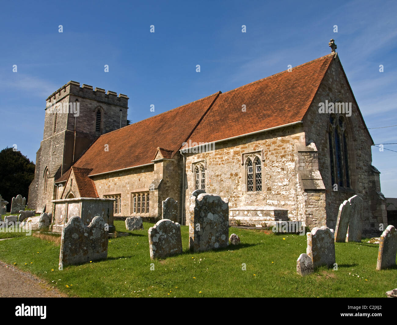 Chiesa di tutti i Santi Dibden Hamsphire England Regno Unito Norman del XIII secolo Il Grade ii Listed è un edificio Foto Stock