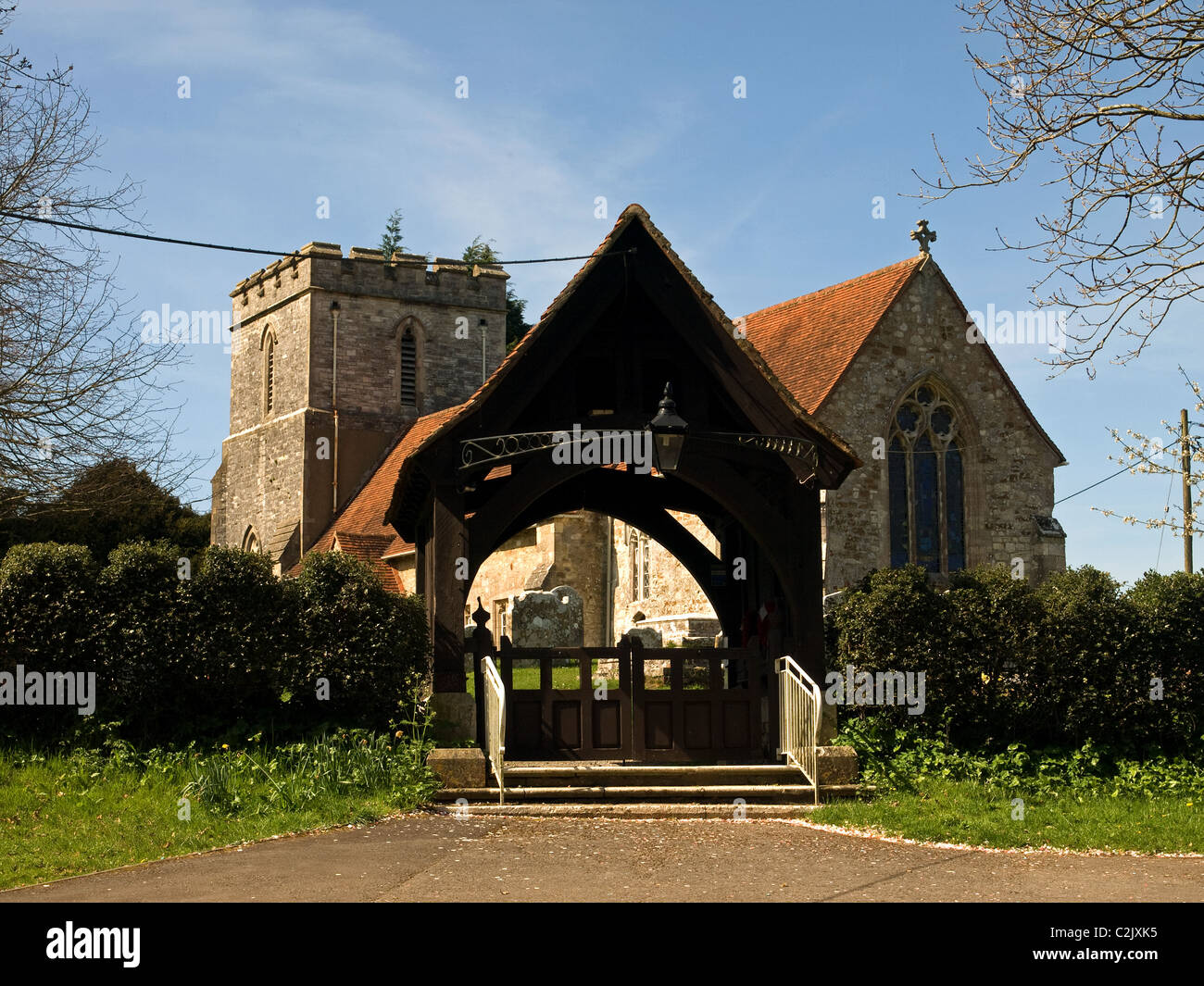Chiesa di tutti i Santi Dibden Hamsphire England Regno Unito Norman del XIII secolo Il Grade ii Listed è un edificio Foto Stock