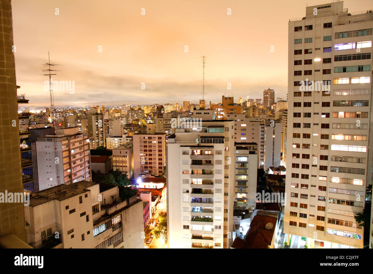 Skyline di Higienopolis, Sao Paulo, Brasile. Foto Stock