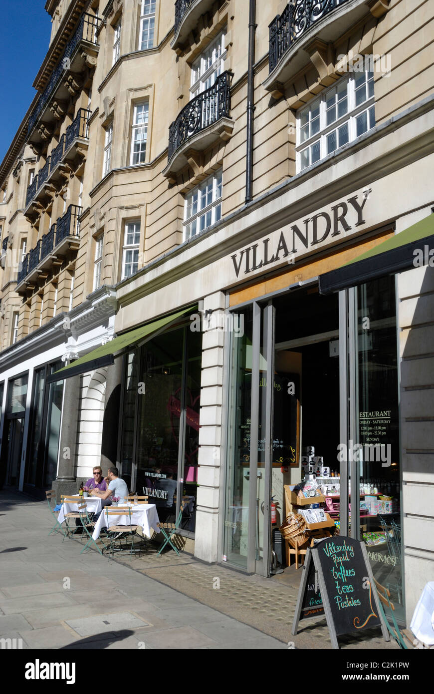 Villandry ristorante francese, bar e foodstore in Great Portland Street, London W1, Inghilterra Foto Stock