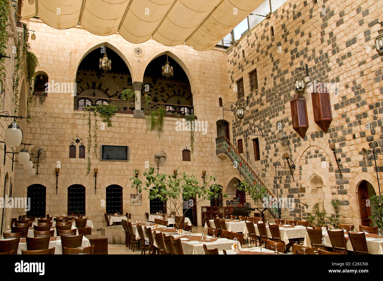 Ristorante Aspasia Hama Siria Syrian Medio Oriente Foto Stock