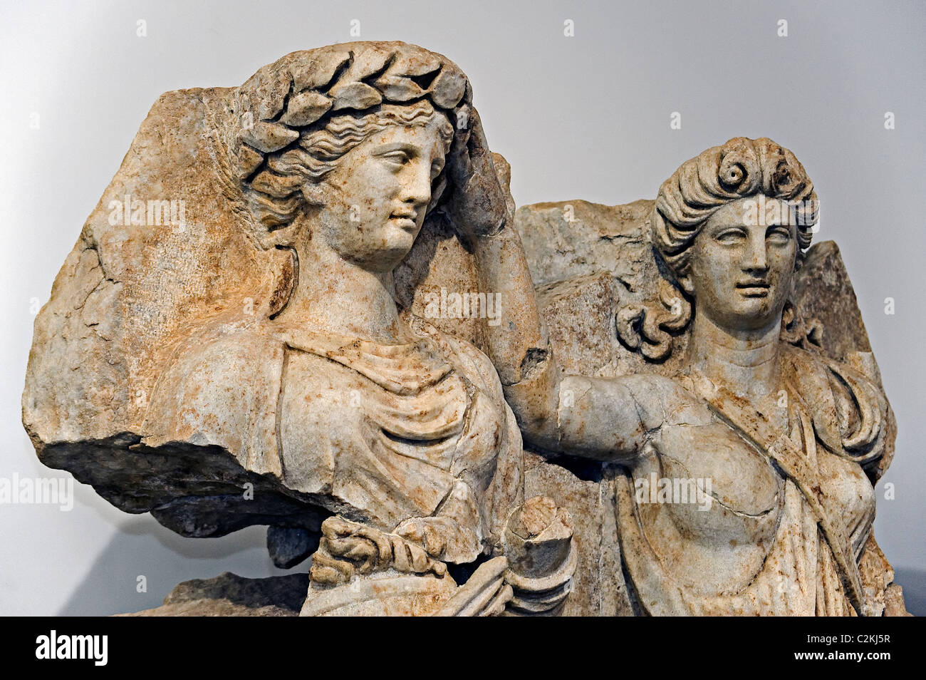 Statue romane presso Aphrodisias museo, Aydın la Turchia. Foto Stock