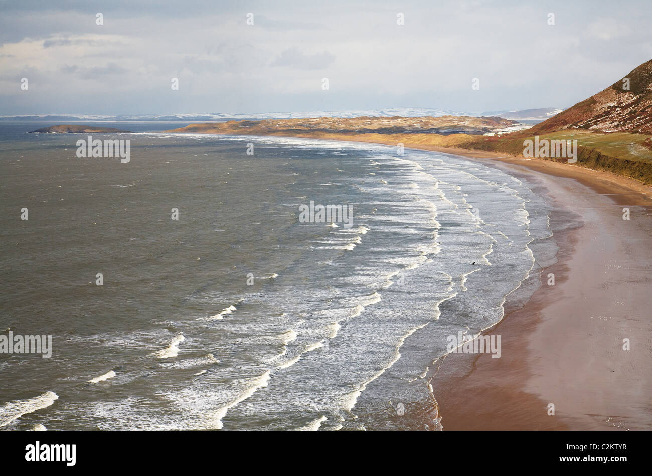 Burry isolotti, Llangennith, Rhossili Bay, Gower, Galles Foto Stock