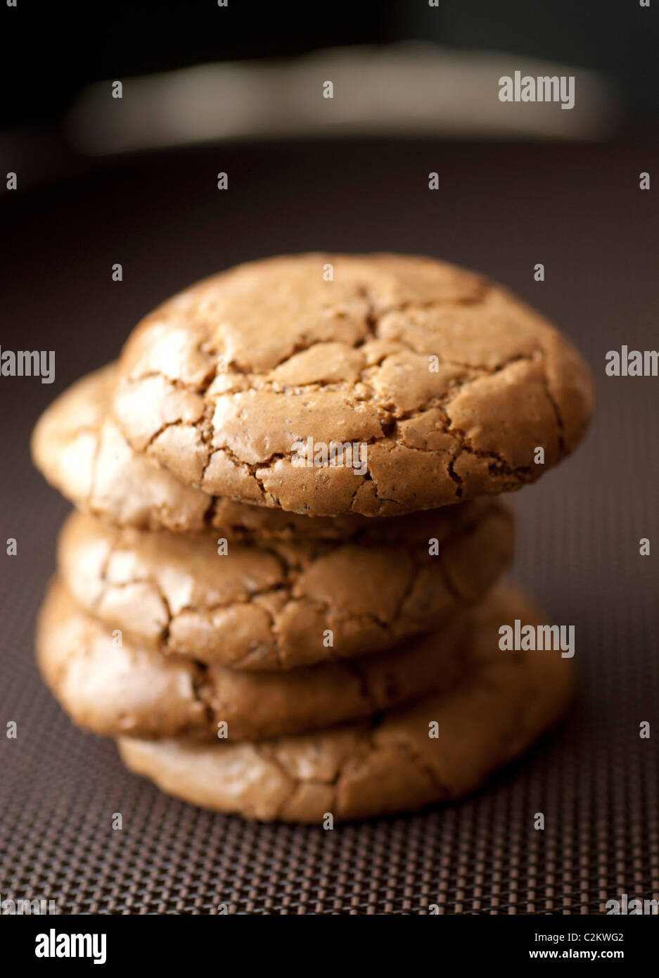 Biscotti al cioccolato,cacao,supporto,freschi Foto Stock