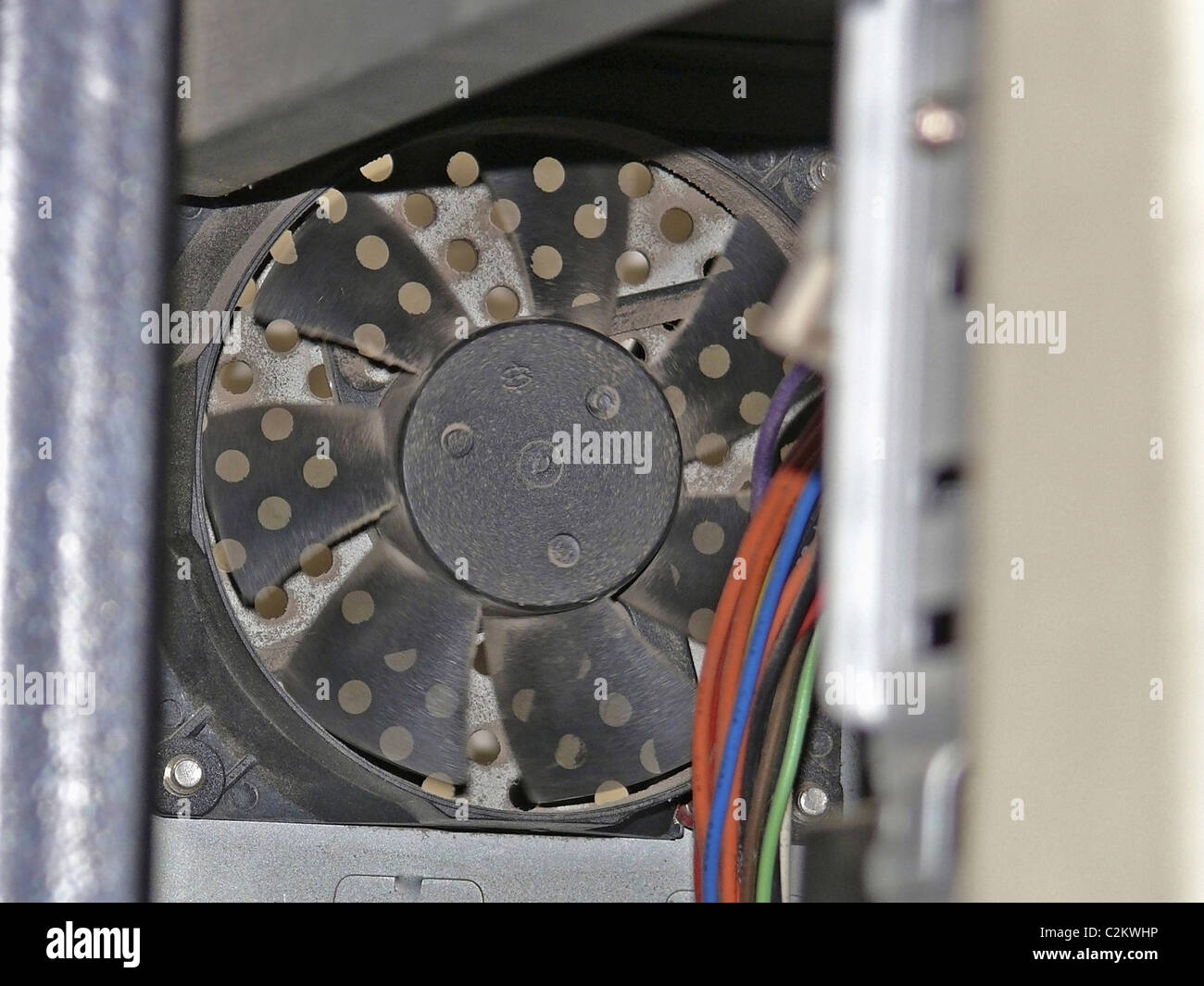 Computer inutilizzati CPU, unità di elaborazione centrale della ventola di raffreddamento Foto Stock