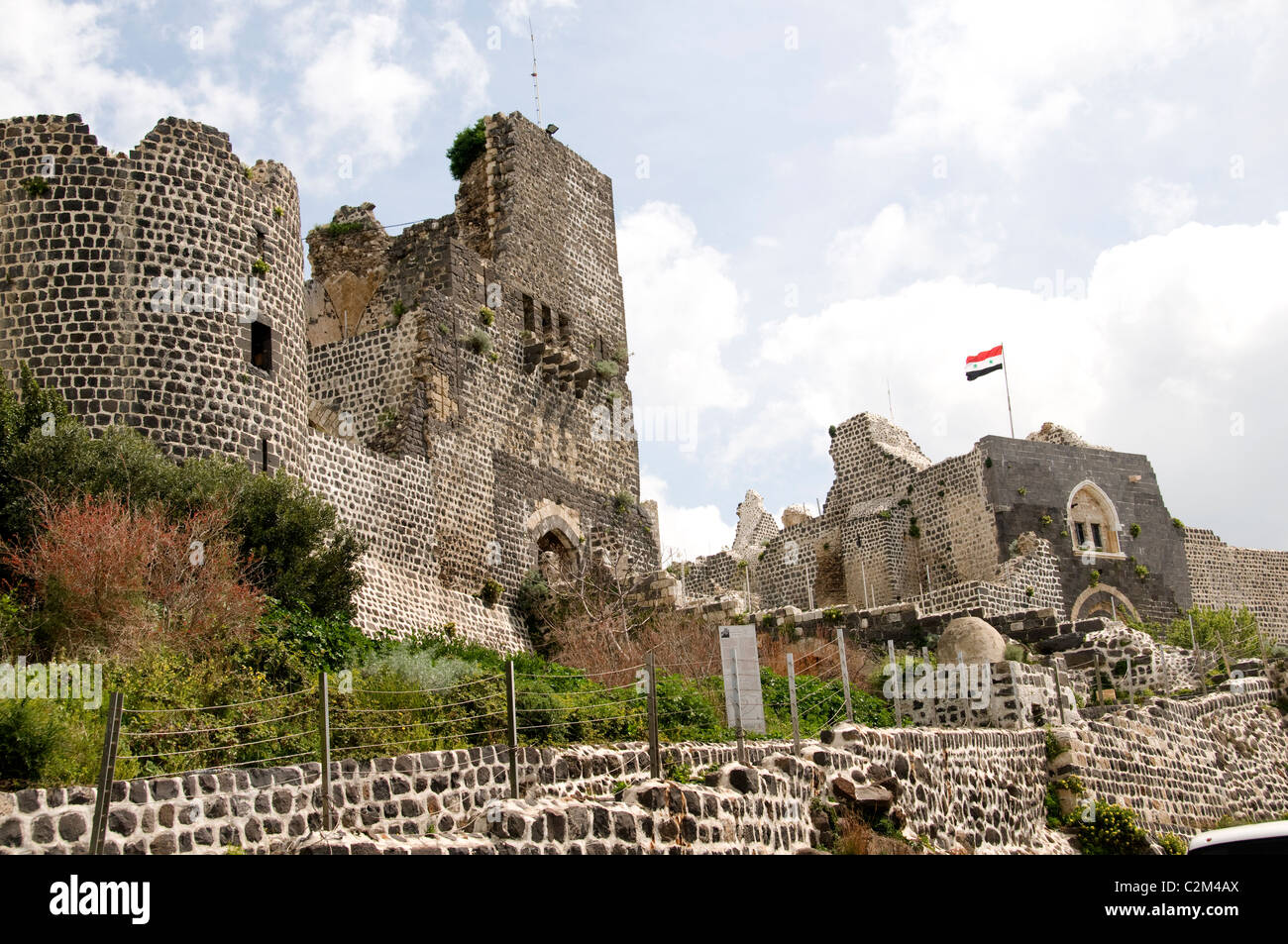 La siria Marqab crociati castello situato sul Mar Mediterraneo.Siro Medio Oriente Cavalieri Ospitalieri Foto Stock