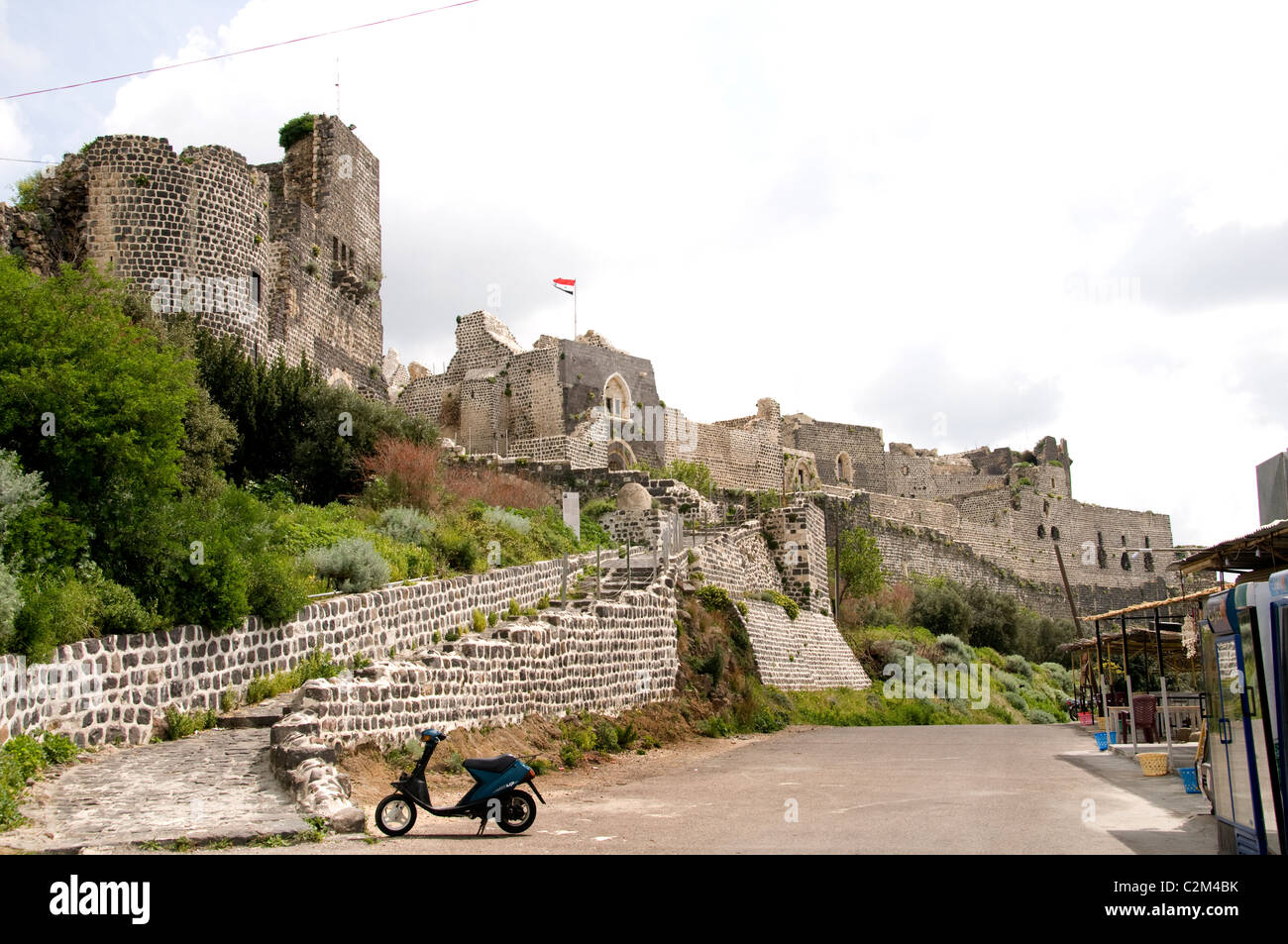 La siria Marqab crociati castello situato sul Mar Mediterraneo.Siro Medio Oriente Cavalieri Ospitalieri Foto Stock