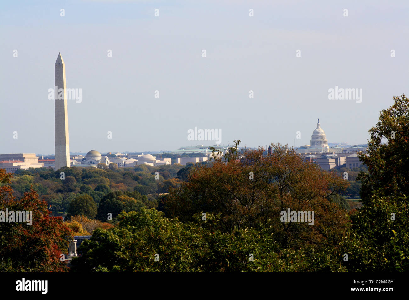 NATIONAL MALL DA ARLINGTON al Cimitero Nazionale di Arlington USA 12 Ottobre 2010 Foto Stock