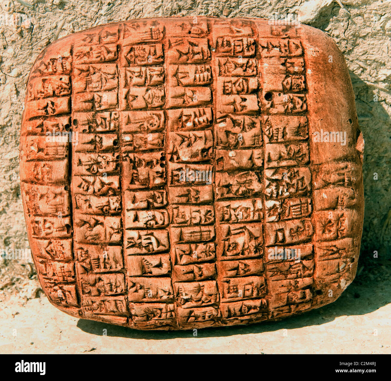 Nuova copia compressa Ebla Siria Aleppo 3000 BC - 1650 BC 20.000 tavolette cuneiformi trovato ci lingua semitica Akkadico correlati Foto Stock