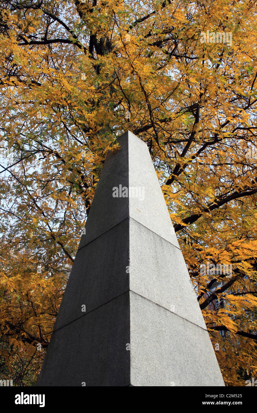 FRANKLIN MEMORIAL granaio di massa di seppellimento di BOSTON STATI UNITI D'AMERICA 25 Ottobre 2010 Foto Stock
