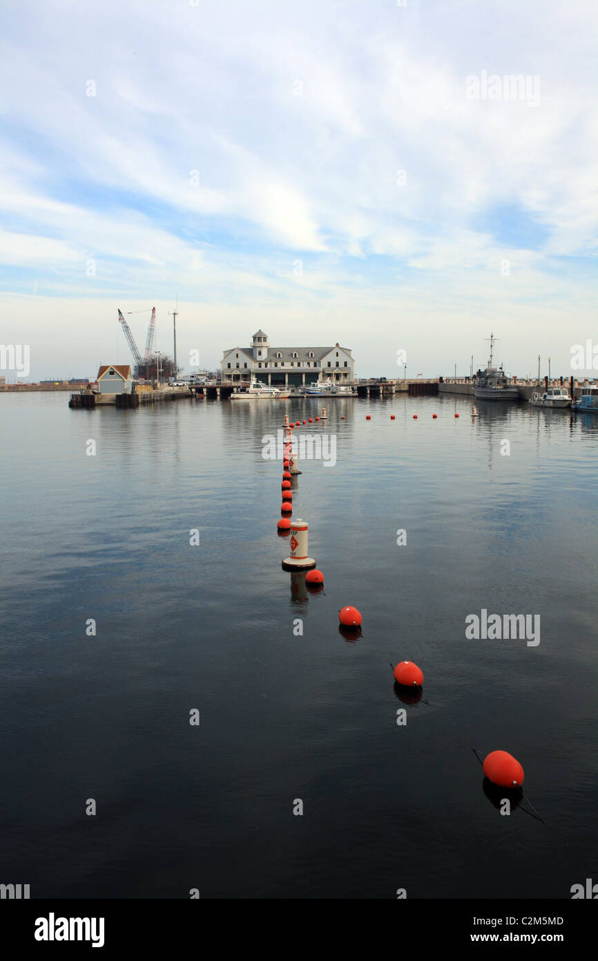 Porto sul lago Michigan Chicago STATI UNITI D'AMERICA 10 Novembre 2010 Foto Stock