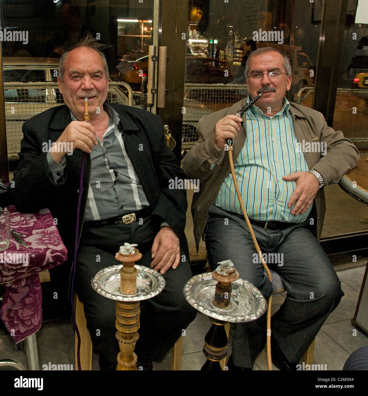 Vecchia di Damasco Siria tubazione acqua Cafe tea coffee house Bazaar Souq Foto Stock