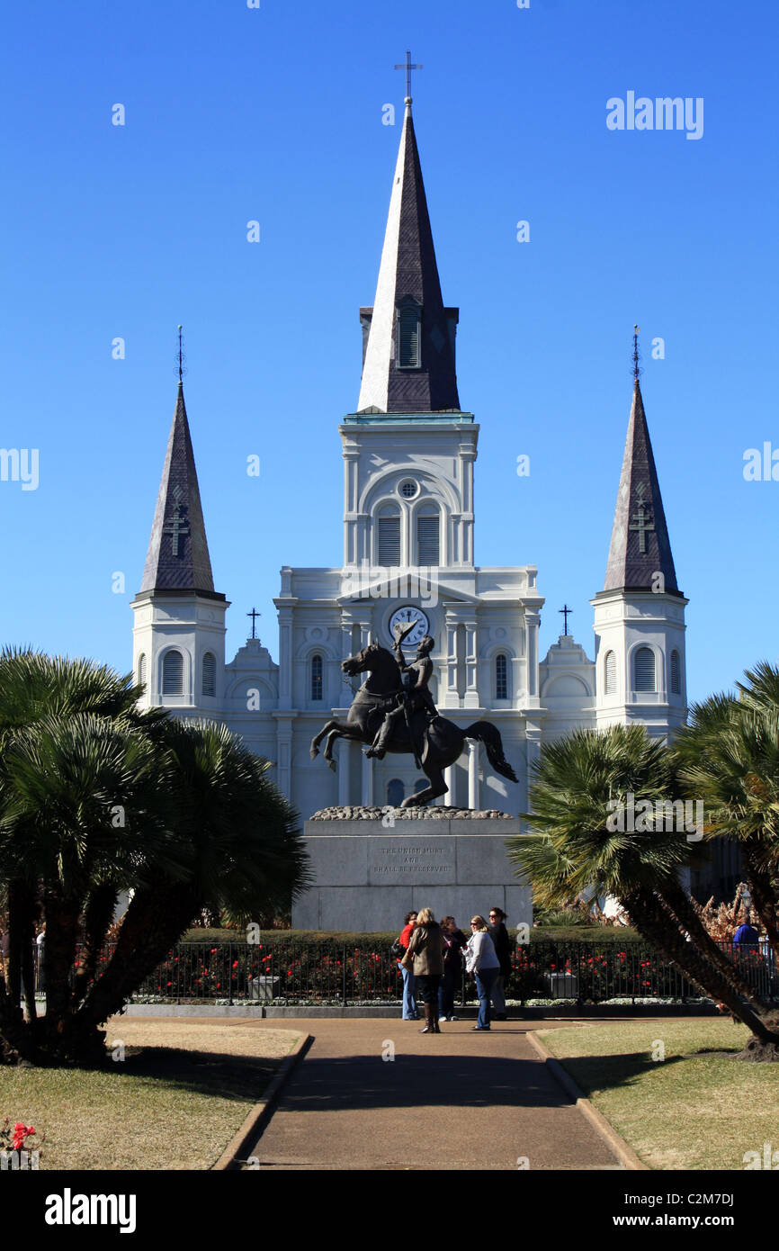 ST. LOUIS CATTEDRALE DEL QUARTIERE FRANCESE DI NEW ORLEANS USA 23 Gennaio 2011 Foto Stock