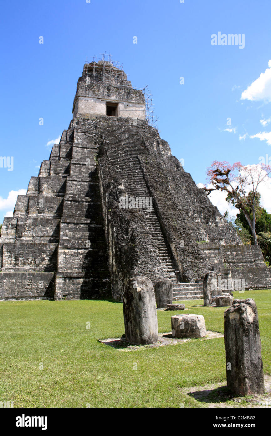 Tempio che io - GRAND PLAZA TIKAL GUATEMALA 23 Febbraio 2011 Foto Stock