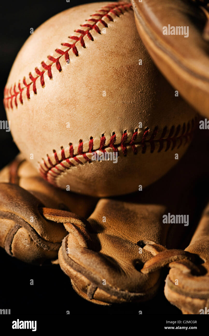 Baseball, guanto Foto Stock