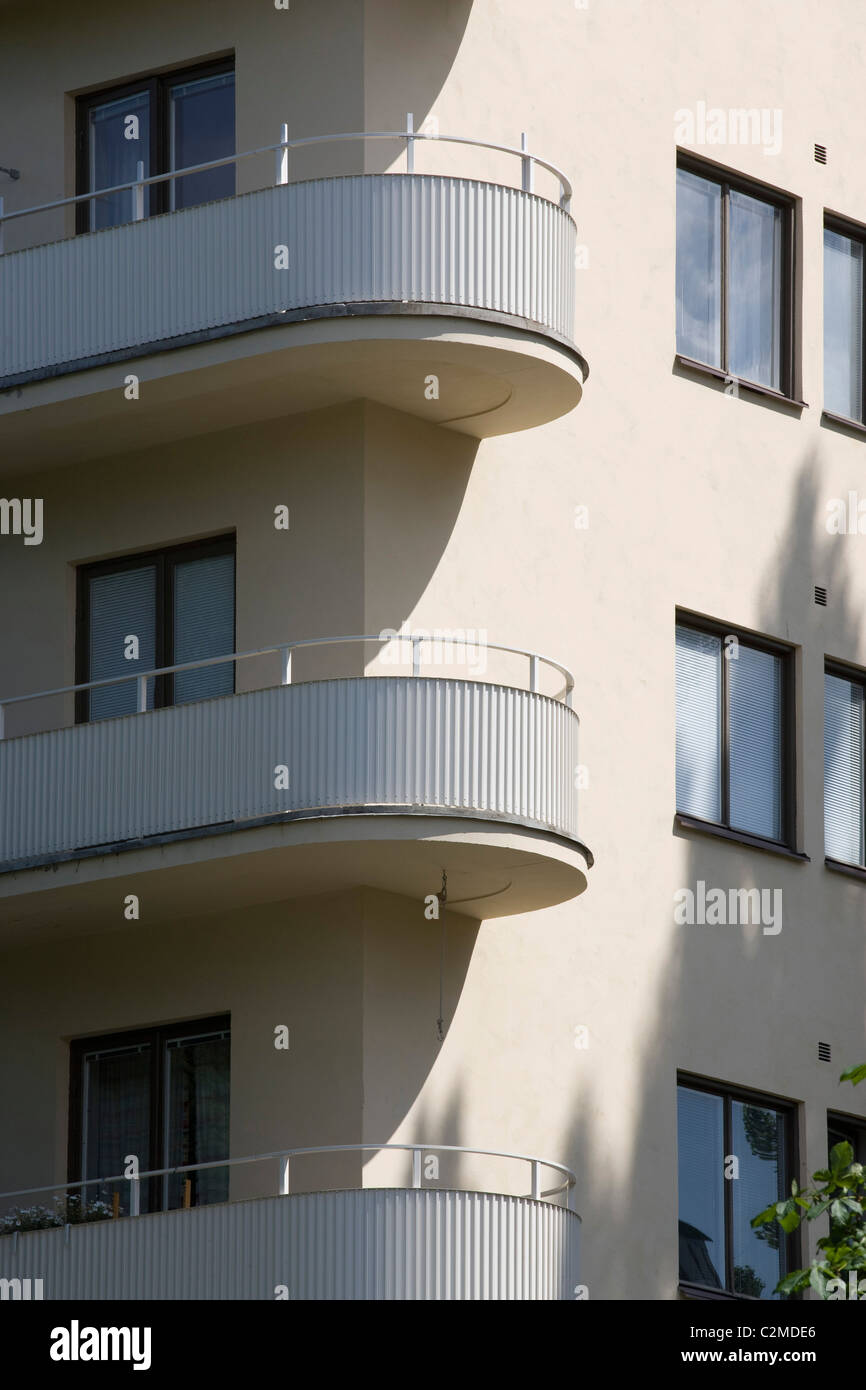 Alloggiamento funzionalista, Tessinparken, Gardet, Stoccolma. Foto Stock