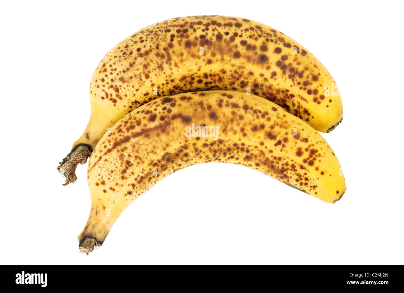 Banane mature fuori taglio Foto Stock