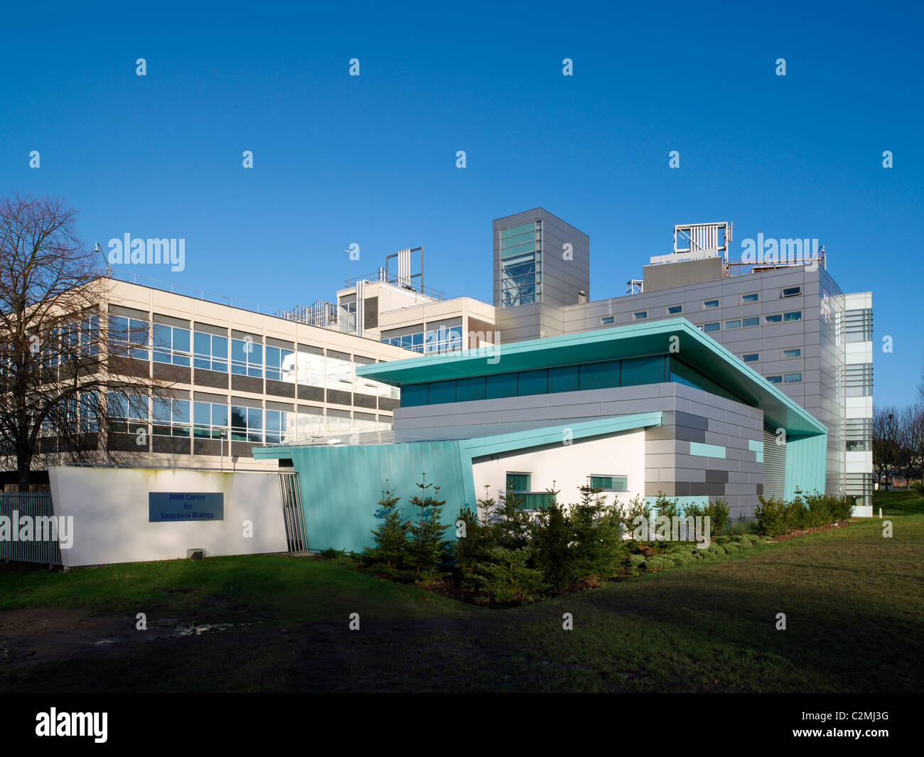 Università di Liverpool Nuova struttura NMR, Liverpool. Il nuovo impianto di NMR per la biologia strutturale è una struttura alberghiera centro Foto Stock