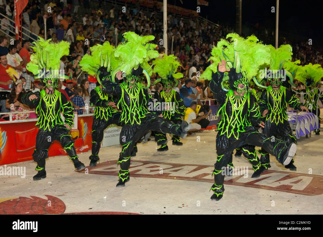 Danzatrice presso il carnevale di Gualeguaychu, Entre Rios Provincia, Argentina Foto Stock