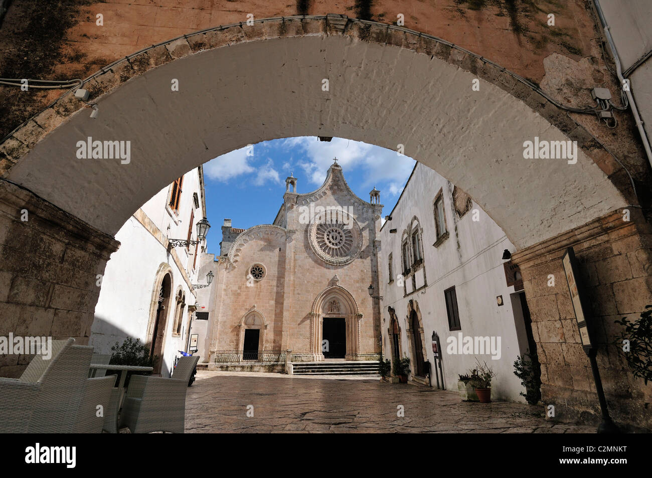 Ostuni. La Puglia. L'Italia. Fine XV C Duomo / Cattedrale. Foto Stock