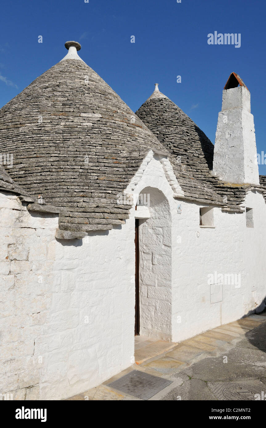 Alberobello. La Puglia. L'Italia. Trulli, Rione Monti, Alberobello. Foto Stock