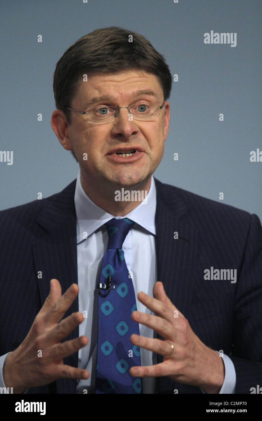 GREG CLARK MP IL MINISTRO PER LE COMUNITÀ 03 ottobre 2010 CPI BIRMINGHAM INGHILTERRA Foto Stock